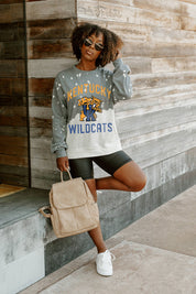 KENTUCKY WILDCATS Upcycle And Vintage Faded Wash Pullover-