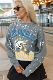 LOS ANGELES CHARGERS COIN TOSS LONG SLEEVE FRENCH TERRY CREWNECK PULLOVER