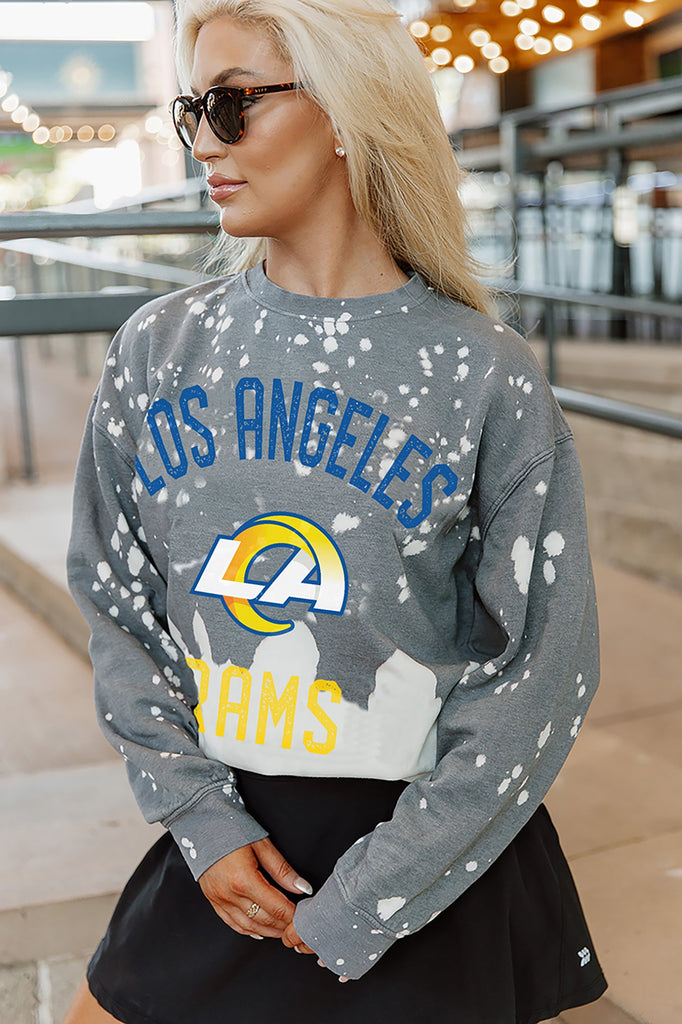 LOS ANGELES RAMS COIN TOSS LONG SLEEVE FRENCH TERRY CREWNECK PULLOVER