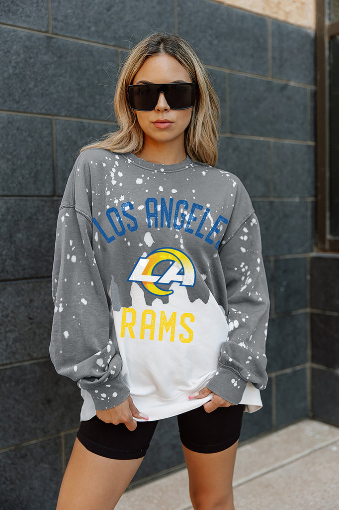 LOS ANGELES RAMS COIN TOSS LONG SLEEVE FRENCH TERRY CREWNECK PULLOVER