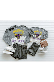 MINNESOTA STATE MANKATO MAVERICKS Upcycle And Vintage Faded Wash Pullover-
