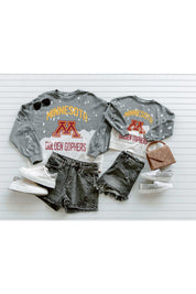 MINNESOTA GOLDEN GOPHERS Upcycle And Vintage Faded Wash Pullover-