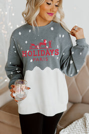HOLIDAY CHIC BLEACH DYE SWEATSHIRT