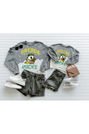 OREGON DUCKS Upcycle And Vintage Faded Wash Pullover-