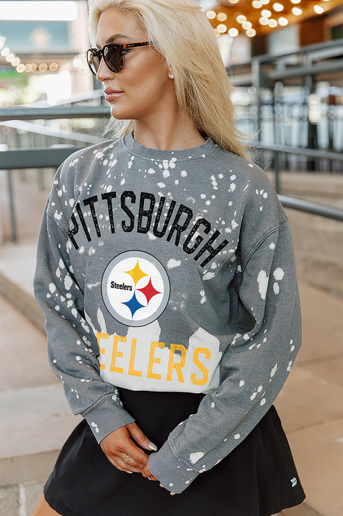 PITTSBURGH STEELERS COIN TOSS LONG SLEEVE FRENCH TERRY CREWNECK PULLOVER