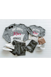SAINT JOSEPH'S HAWKS Upcycle And Vintage Faded Wash Pullover-