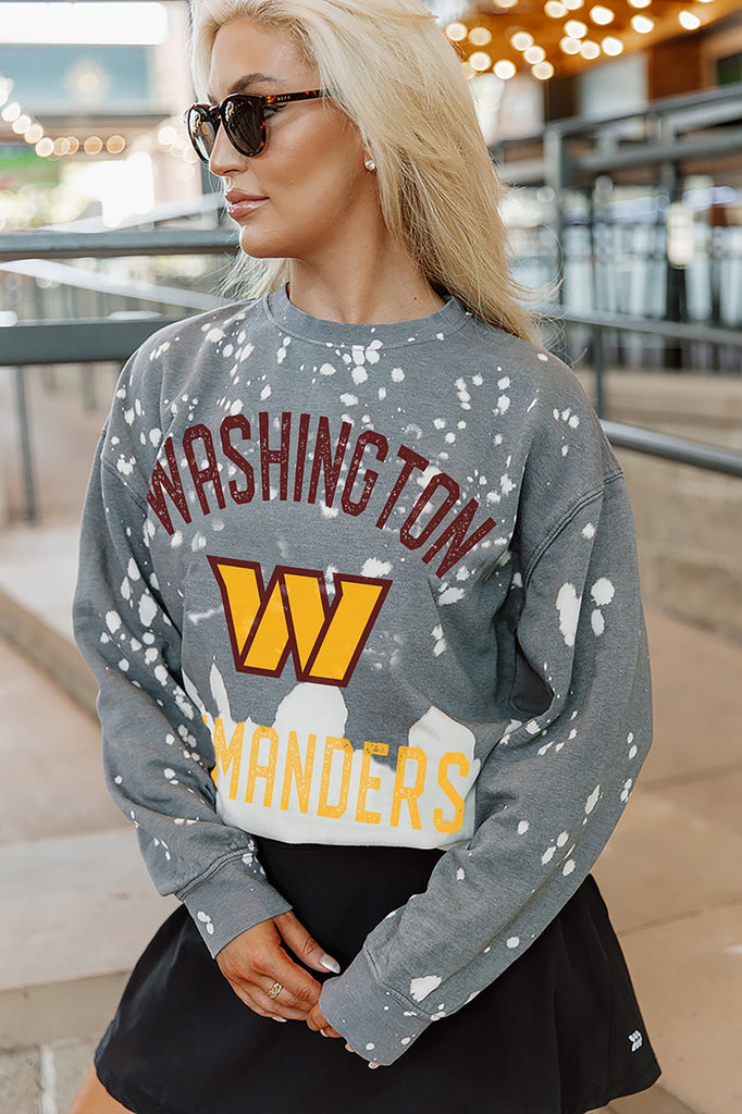 WASHINGTON COMMANDERS COIN TOSS LONG SLEEVE FRENCH TERRY CREWNECK PULLOVER