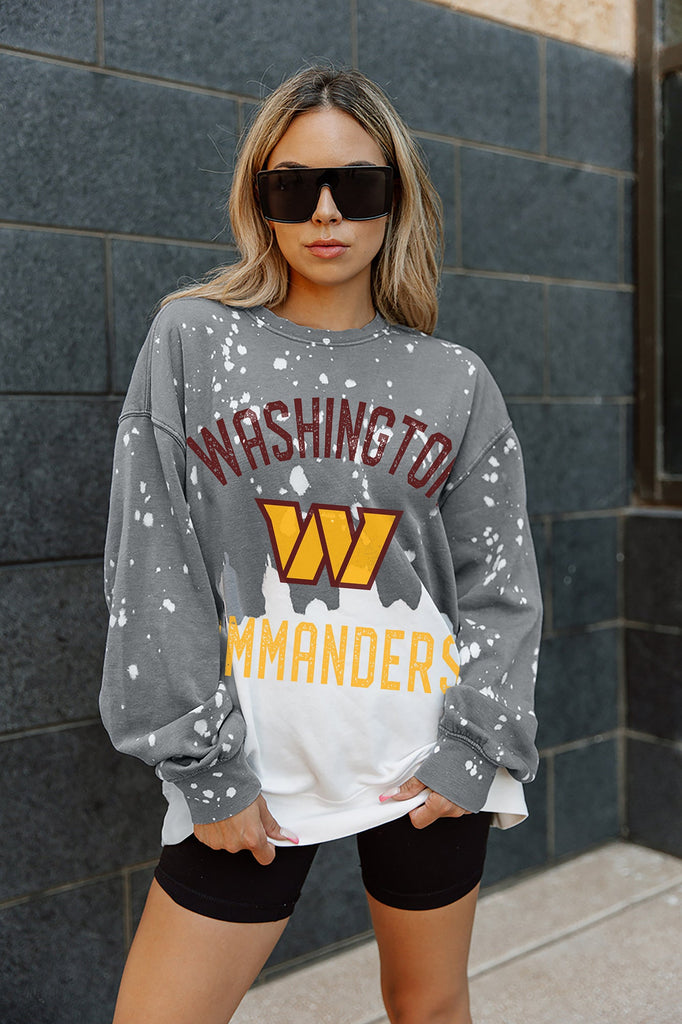 WASHINGTON COMMANDERS COIN TOSS LONG SLEEVE FRENCH TERRY CREWNECK PULLOVER