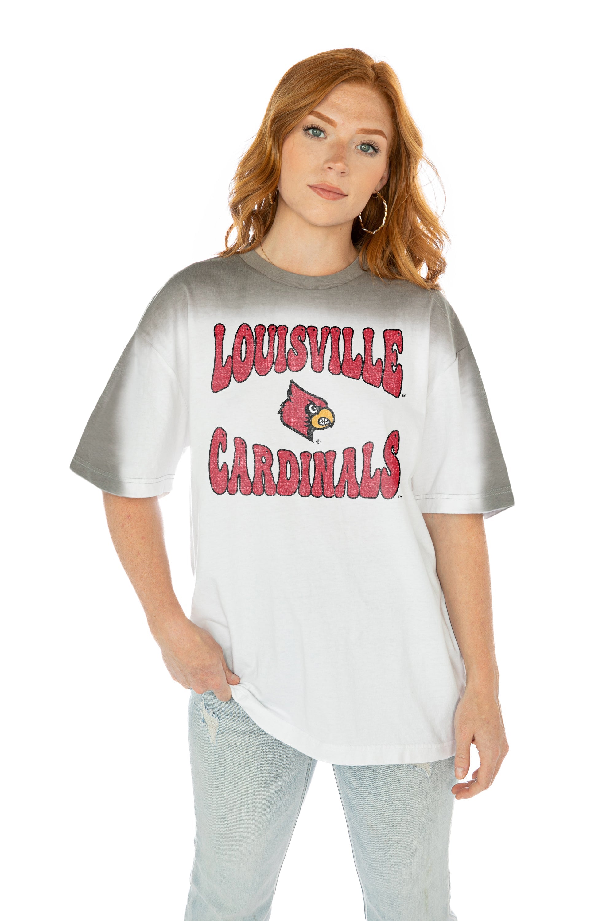NCAA Louisville Cardinals Women's Crew Neck Fleece Sweatshirt - S