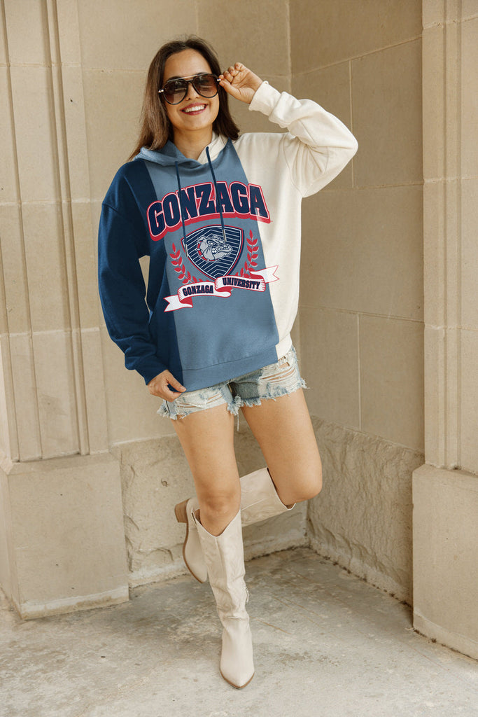 GONZAGA BULLDOGS HALL OF FAME ADULT COLORBLOCK TRIO HOODED PULLOVER