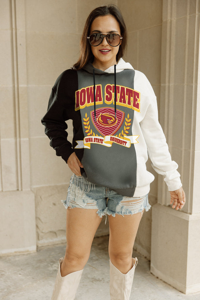 IOWA STATE CYCLONES HALL OF FAME ADULT COLORBLOCK TRIO HOODED PULLOVER