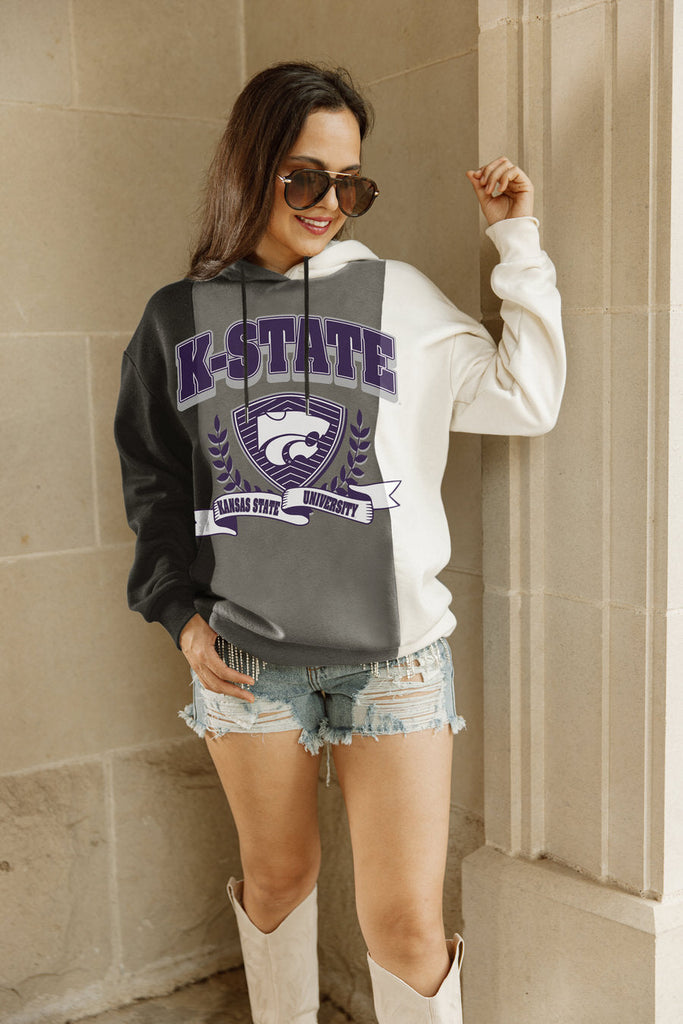 KANSAS STATE WILDCATS HALL OF FAME ADULT COLORBLOCK TRIO HOODED PULLOVER