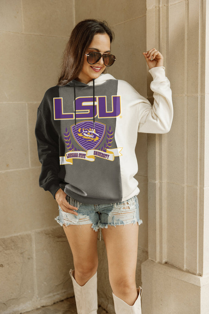 LSU TIGERS HALL OF FAME ADULT COLORBLOCK TRIO HOODED PULLOVER