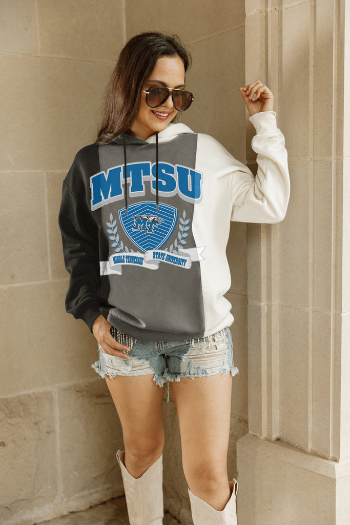 MIDDLE TENNESSEE STATE BLUE RAIDERS HALL OF FAME ADULT COLORBLOCK TRIO HOODED PULLOVER