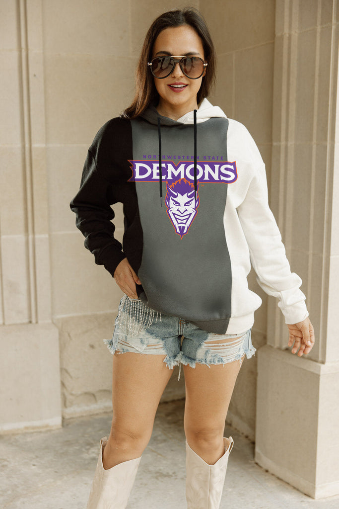 NORTHWESTERN STATE DEMONS HALL OF FAME ADULT COLORBLOCK TRIO HOODED PULLOVER