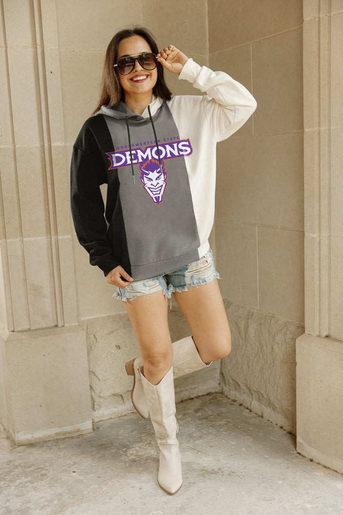 NORTHWESTERN STATE DEMONS HALL OF FAME ADULT COLORBLOCK TRIO HOODED PULLOVER