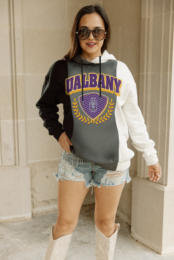 ALBANY GREAT DANES HALL OF FAME ADULT COLORBLOCK TRIO HOODED PULLOVER
