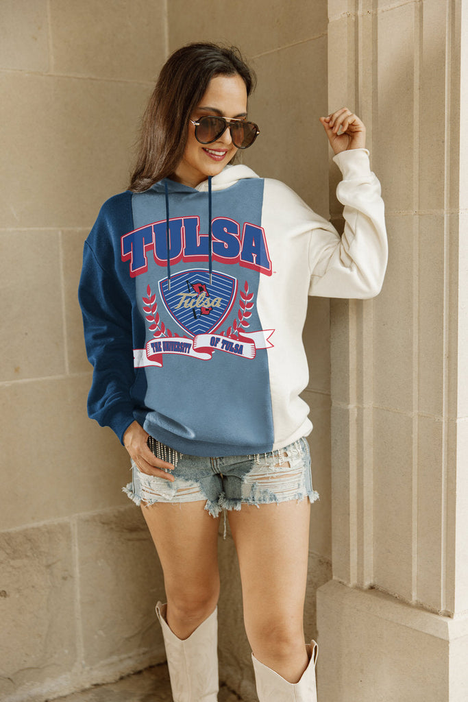 TULSA GOLDEN HURRICANE HALL OF FAME ADULT COLORBLOCK TRIO HOODED PULLOVER