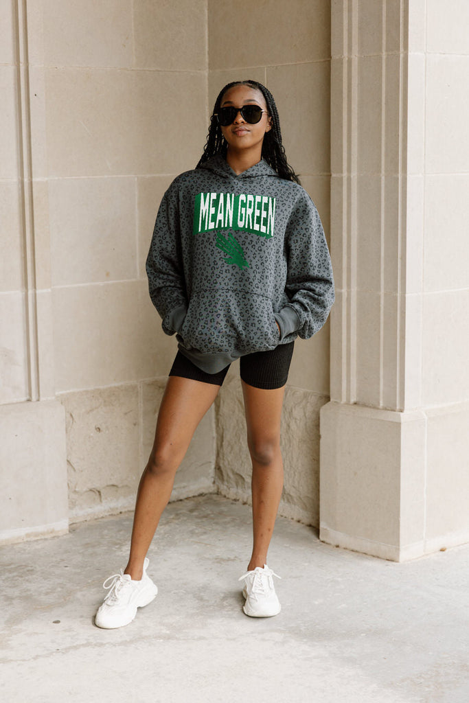 NORTH TEXAS MEAN GREEN RUNNING WILD ADULT CLASSIC HOODED PULLOVER