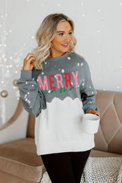 MERRY MAMA BLEACH DYE SWEATSHIRT
