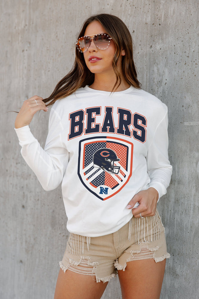 CHICAGO BEARS PUSHING THE LIMIT BOYFRIEND FIT LONG SLEEVE TEE