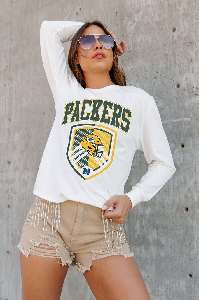 GREEN BAY PACKERS PUSHING THE LIMIT BOYFRIEND FIT LONG SLEEVE TEE