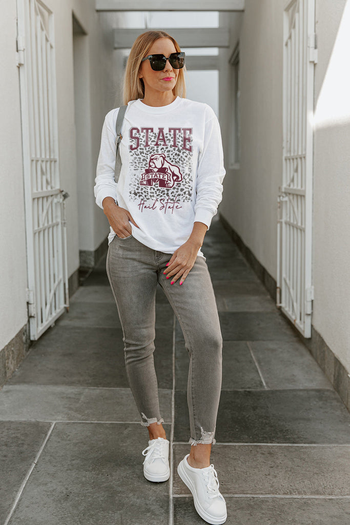 MISSISSIPPI STATE BULLDOGS WILD GAME BOYFRIEND FIT LONG SLEEVE TEE