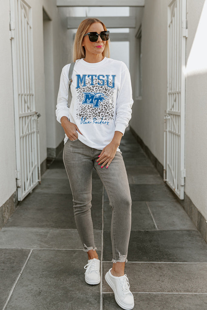 MIDDLE TENNESSEE STATE BLUE RAIDERS WILD GAME BOYFRIEND FIT LONG SLEEVE TEE