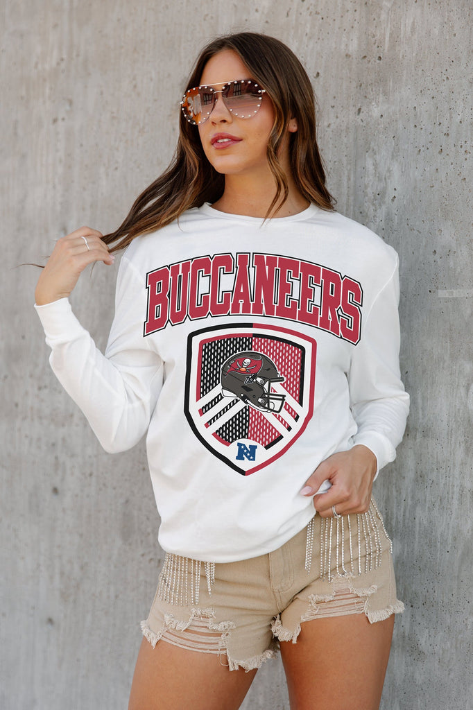 TAMPA BAY BUCCANEERS PUSHING THE LIMIT BOYFRIEND FIT LONG SLEEVE TEE