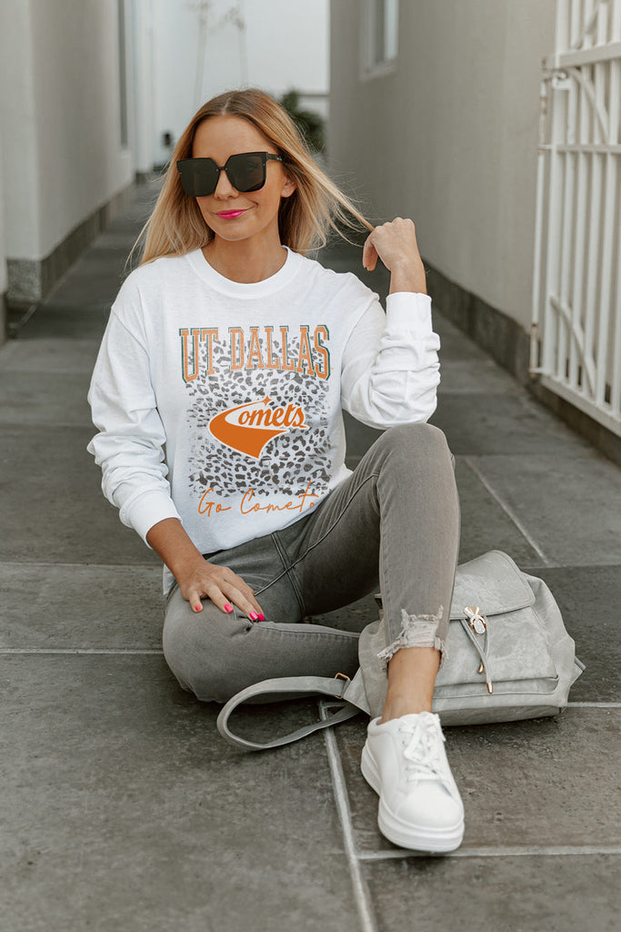 TEXAS AT DALLAS COMETS WILD GAME BOYFRIEND FIT LONG SLEEVE TEE