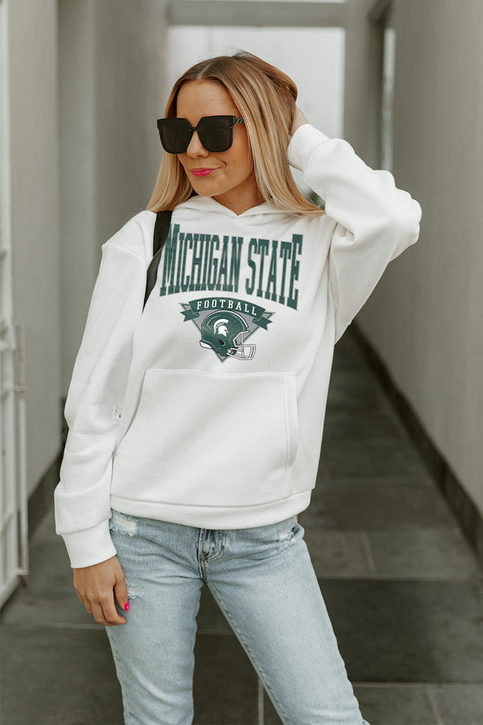 MICHIGAN STATE SPARTANS GOOD CATCH PREMIUM FLEECE HOODED PULLOVER