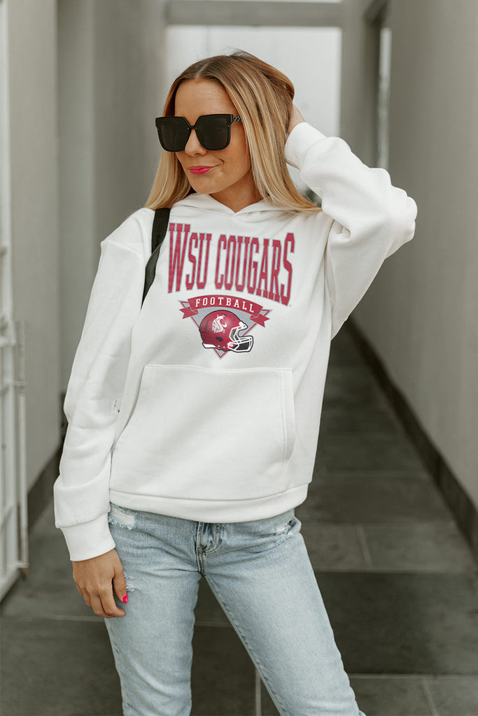 WASHINGTON STATE COUGARS GOOD CATCH PREMIUM FLEECE HOODED PULLOVER