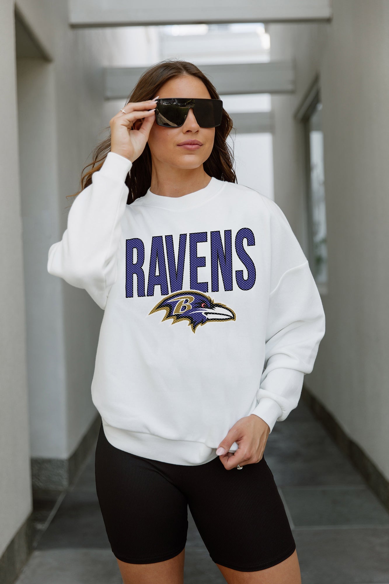 BALTIMORE RAVENS JUST GO WITH IT PREMIUM FLEECE DROP SHOULDER CREWNECK –  GAMEDAY COUTURE | SOCIAL HOUSE