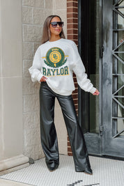 BAYLOR BEARS HOT SHOT PREMIUM FLEECE DROP SHOULDER CREWNECK PULLOVER
