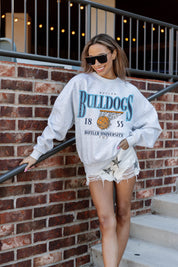 BUTLER BULLDOGS HAVE A BALL PREMIUM FLEECE DROP SHOULDER CREWNECK PULLOVER