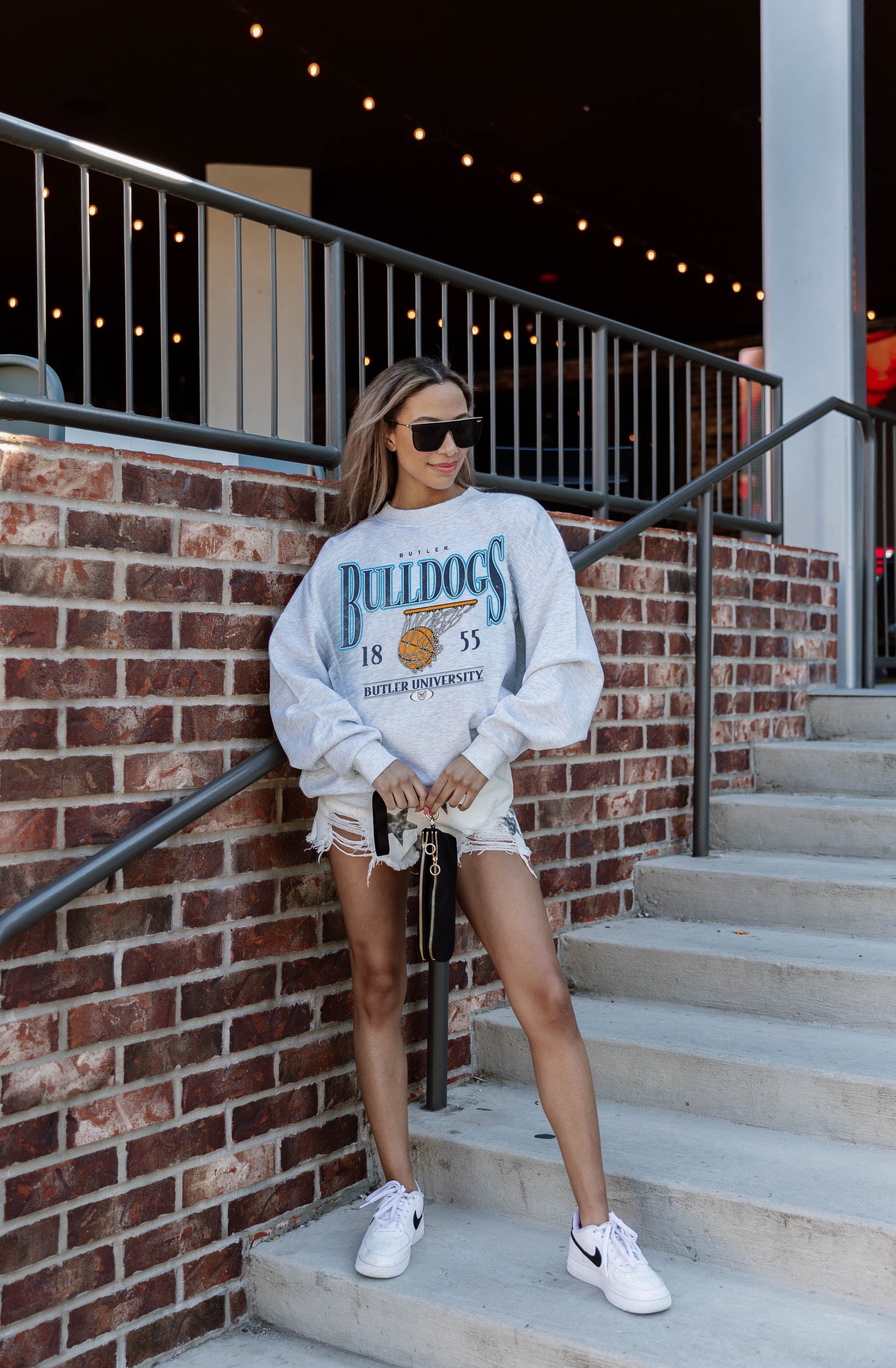 BUTLER BULLDOGS HAVE A BALL PREMIUM FLEECE DROP SHOULDER CREWNECK PULLOVER