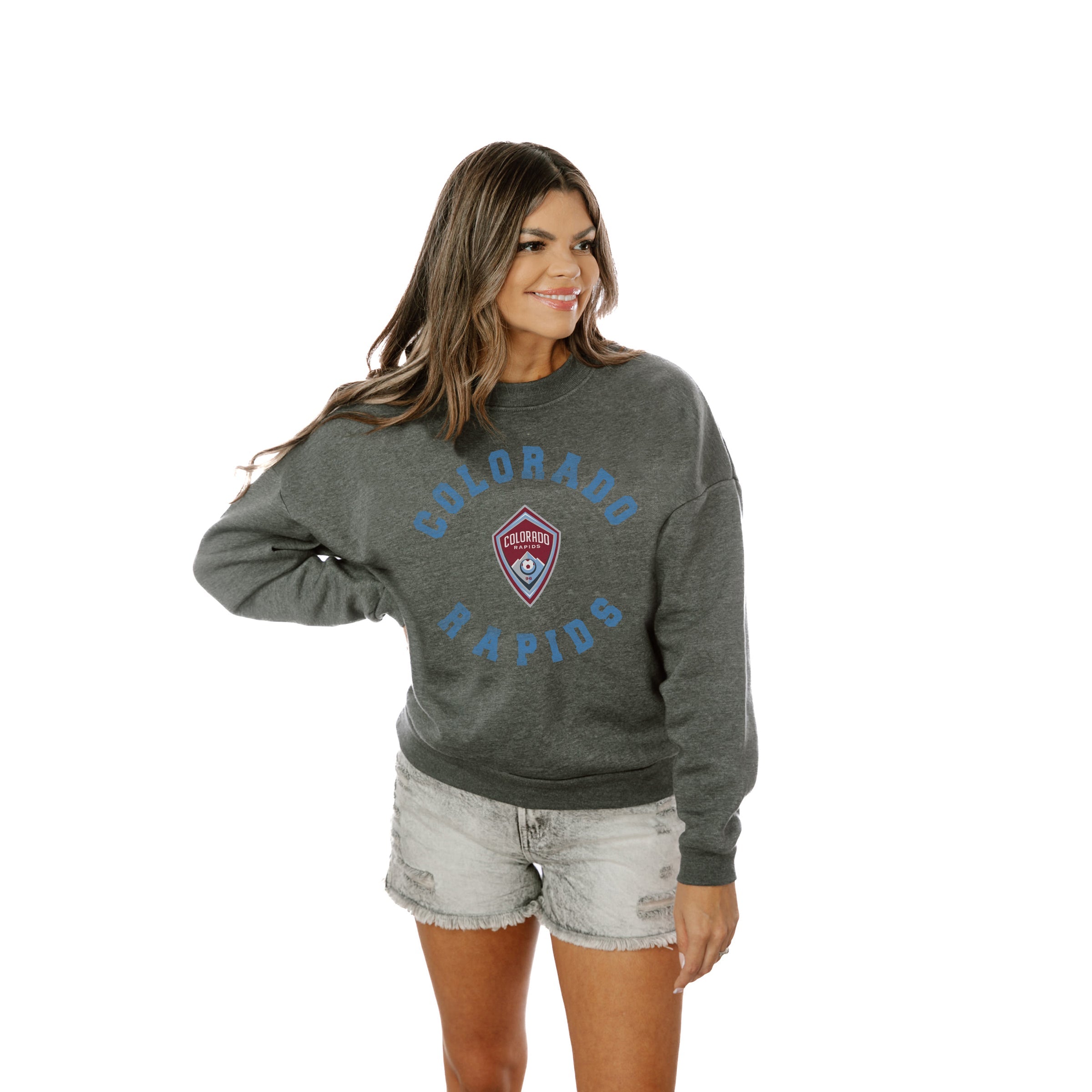 COLORADO RAPIDS KICK BACK PREMIUM FLEECE DROP SHOULDER CREWNECK PULLOVER