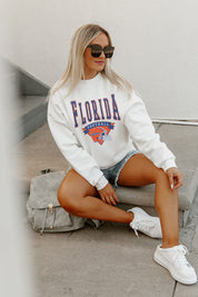FLORIDA GATORS SLOW MOTION PREMIUM FLEECE DROP SHOULDER CREWNECK PULLOVER