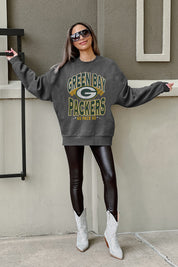 GREEN BAY PACKERS LONG WEEKEND PREMIUM FLEECE DROP SHOULDER CREWNECK PULLOVER