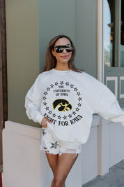 IOWA HAWKEYES SUPERSTAR PREMIUM FLEECE DROP SHOULDER CREWNECK PULLOVER