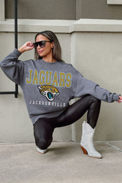 JACKSONVILLE JAGUARS BRING THE ENERGY PREMIUM FLEECE DROP SHOULDER CREWNECK PULLOVER