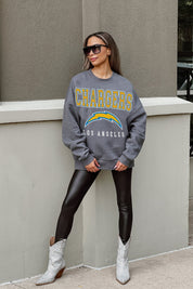 LOS ANGELES CHARGERS BRING THE ENERGY PREMIUM FLEECE DROP SHOULDER CREWNECK PULLOVER