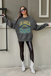 LOS ANGELES CHARGERS LONG WEEKEND PREMIUM FLEECE DROP SHOULDER CREWNECK PULLOVER