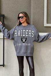 LAS VEGAS RAIDERS BRING THE ENERGY PREMIUM FLEECE DROP SHOULDER CREWNECK PULLOVER