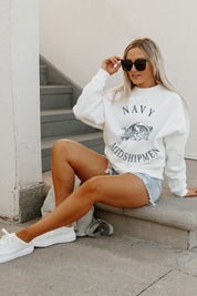 US NAVY MIDSHIPMEN PLAY ON PREMIUM FLEECE DROP SHOULDER CREWNECK PULLOVER