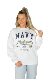 US NAVY MIDSHIPMEN ALL WE'VE GOT PREMIUM FLEECE DROP SHOULDER CREWNECK PULLOVER