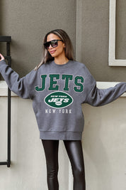 NEW YORK JETS BRING THE ENERGY PREMIUM FLEECE DROP SHOULDER CREWNECK PULLOVER