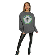 SEATTLE SOUNDERS FC BIG GOALS PREMIUM FLEECE DROP SHOULDER CREWNECK PULLOVER