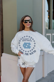 NORTH CAROLINA TAR HEELS SUPERSTAR PREMIUM FLEECE DROP SHOULDER CREWNECK PULLOVER