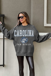 NORTH CAROLINA TAR HEELS EASY STREET PREMIUM FLEECE DROP SHOULDER CREWNECK PULLOVER